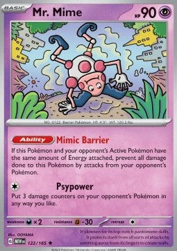 Mr. Mime MEW-122 Rare Excellent Englisch Reverse Holo