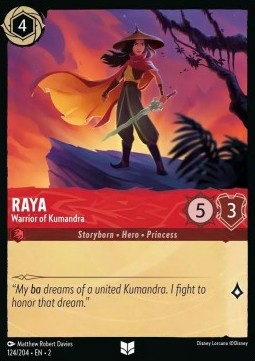 Raya - Kriegerin von Kumandra 2ROF-124 Uncommon Near Mint Deutsch Foil
