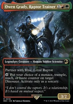 Owen Grady, Raptor Trainer REX-16 Rare Near Mint Englisch