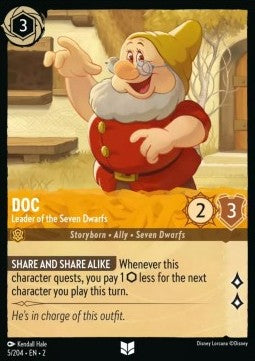 Doc - Leader of the Seven Dwarfs 2ROF-5 Uncommon Near Mint Englisch Foil