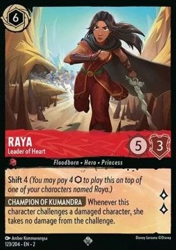 Raya - Anführerin von Herz 2ROF-123 Super Rare Near Mint Deutsch Foil