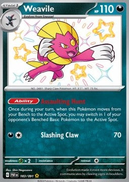 Weavile PAF-183 Shiny Rare Near Mint Englisch