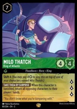 Milo Thatch - King of Atlantis 3INK-80 Legendary Excellent Englisch Foil