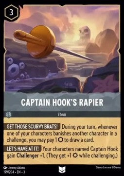 Captain Hook's Rapier 3INK-199 Uncommon Excellent Englisch Foil