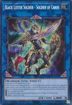 Schwarz Glänzender Soldat - Soldat des Chaos BLC1-002 Secret Rare Excellent Deutsch