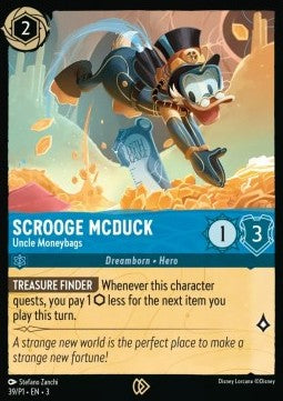 Scrooge McDuck - Uncle Moneybags PR1-39 Promo Excellent Englisch Foil