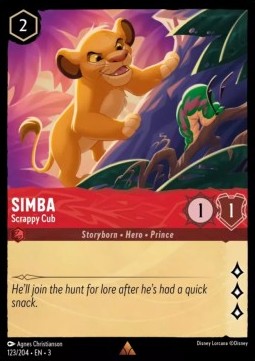 Simba - Rauflustiges Löwenjunges 3INK-123 Rare Near Mint Deutsch Foil