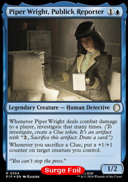 Piper Wright, Publick Reporter XPIP-564 Rare Excellent Englisch Foil