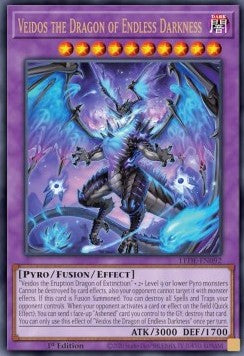 Veidos the Dragon of Endless Darkness (V.1) LEDE-092 Ultra Rare Good Englisch 1. Auflage