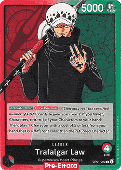 Trafalgar Law (OP01-002) (V.1) OP01E Leader Near Mint Englisch