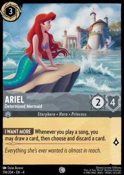 Ariel - Determined Mermaid 4URS-174 Common Excellent Englisch Foil