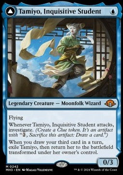 Tamiyo, Inquisitive Student // Tamiyo, Seasoned Scholar MH3-242 Mythic Near Mint Englisch Foil