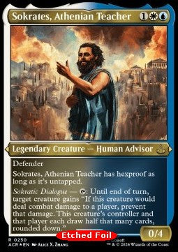 Sokrates, Athenian Teacher XACR-250 Rare Near Mint Englisch Foil