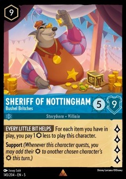 Sheriff von Nottingham - Der alte Geldsack 5SSK-145 Rare Near Mint Deutsch
