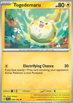 Togedemaru SCR-054 Uncommon Near Mint Deutsch Reverse Holo