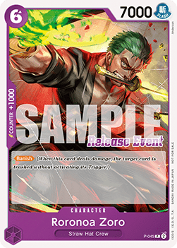 Roronoa Zoro (P-045) (V.2) P Promo Near Mint Englisch