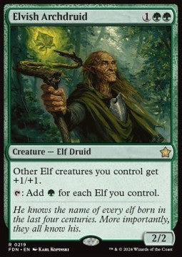 Elfischer Erzdruide FDN-219 Rare Excellent Deutsch Foil