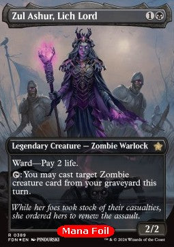 Zul Ashur, Lich Lord XFDN-389 Rare Near Mint Englisch Foil