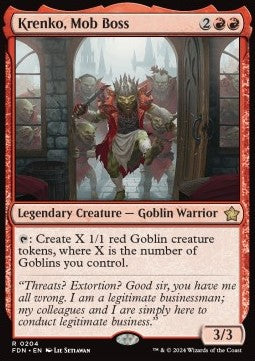 Krenko, Mob Boss FDN-204 Rare Near Mint Englisch Foil