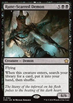 Rune-Scarred Demon FDN-184 Rare Near Mint Englisch
