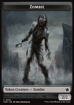 Zombie Token (B 2/2) // Insect Token (BG 1/1 Flying) TFDN-T 15/21 Token Near Mint Englisch Foil