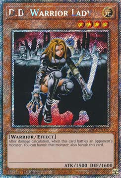 D.D. Warrior Lady (V.1) RA03-129 Platinum Secret Rare Near Mint Englisch 1. Auflage