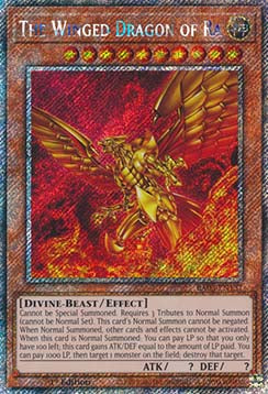 Der geflügelte Drache von Ra (V.1) RA03-137 Platinum Secret Rare Near Mint Deutsch 1. Auflage