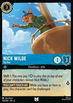 Nick Wilde - Schlitzohr 6AZS-150 Uncommon Near Mint Deutsch Foil