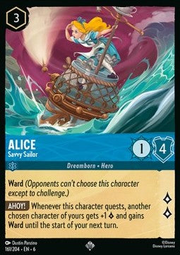 Alice - Gerissene Seglerin 6AZS-161 Rare Near Mint Deutsch Foil