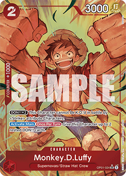 Monkey.D.Luffy (OP01-024) (V.2) PRB01 Alternate Art Near Mint Englisch