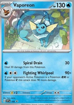 Vaporeon SVP-168 Promo Near Mint Englisch