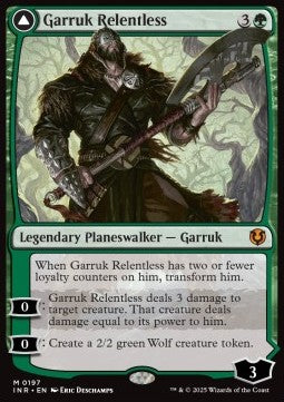 Garruk Relentless / Garruk, the Veil-Cursed INR-197 Mythic Near Mint Englisch