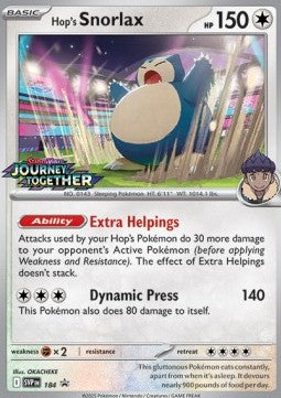 Hop's Snorlax SVP-184 Promo Excellent Englisch