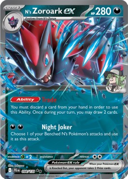 Ns Zoroark ex JTG-098 Double Rare Excellent Deutsch