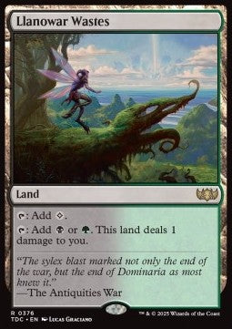 Llanowar Wastes TDC-376 Rare Near Mint Englisch
