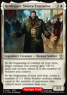 Heidegger, Shinra Executive CFIC-21 Rare Excellent Englisch Foil