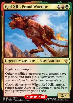 Red XIII, Proud Warrior CFIC-91 Rare Near Mint Englisch Foil