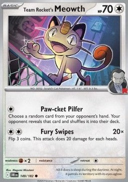 Team Rocket's Meowth DRI-149 Common Near Mint Englisch