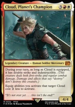 Cloud, Planet's Champion XFIN-552 Mythic Near Mint Deutsch Foil