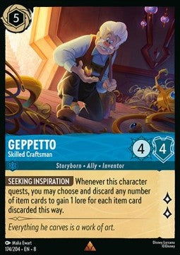 Geppetto - Geschickter Handwerker 8JAF-174 Rare Near Mint Deutsch Foil