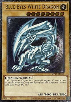 Blue-Eyes White Dragon OP28-EN001 Ultimate Rare Excellent Englisch