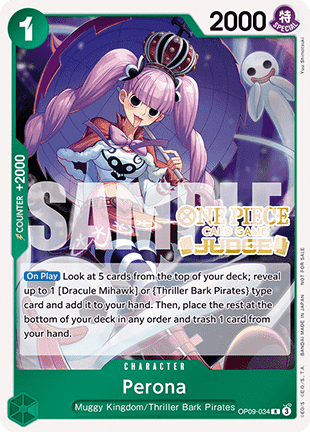 Perona (OP09-034) JDG Rare Excellent Englisch