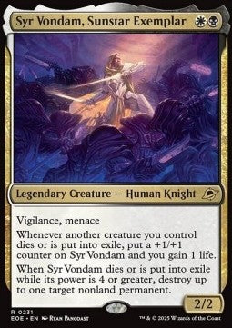 Syr Vondam, Sunstar Exemplar EOE-231 Rare Near Mint Englisch