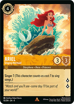 Arielle - Singende Meerjungfrau 9FAB-15 Rare Near Mint Deutsch Foil