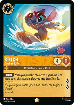 Stitch - Sorgloser Surfer 9FAB-24 Legendary Near Mint Deutsch Foil