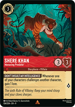 Shir Khan - Bedrohliches Raubtier 9FAB-104 Rare Near Mint Deutsch Foil
