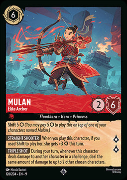 Mulan - Elite-Bogenschützin 9FAB-126 Super Rare Boosterfrisch Deutsch