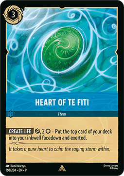 Herz von Te Fiti 9FAB-168 Rare Near Mint Deutsch Foil