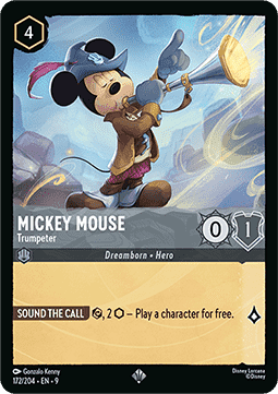 Micky Maus - Trompeter 9FAB-172 Super Rare Near Mint Deutsch Foil