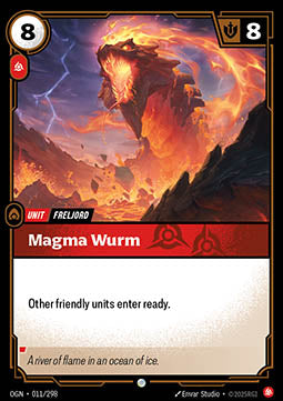 Magma Wurm OGN-011 Common Near Mint Englisch Foil